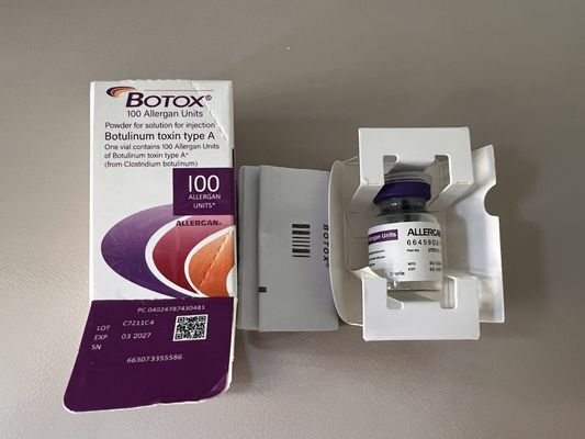 Allergan Botox 100IU Dysport ইনজেকশন বোটুল্যাক্স বোটুলিনাম টক্সিন, বলিরেখা দূর করে