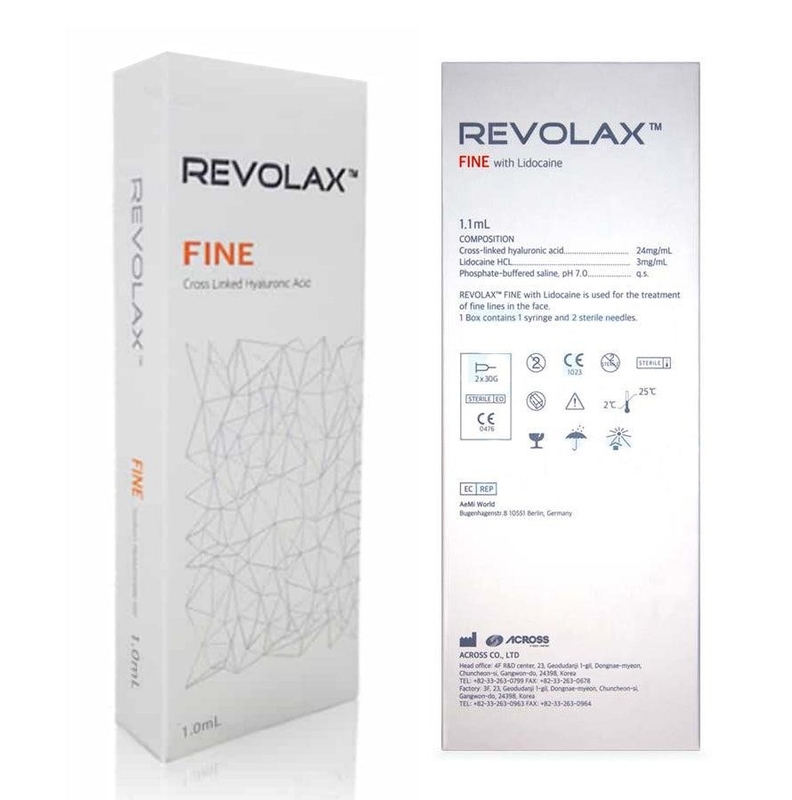 সূক্ষ্ম বলির জন্য 24 Mg/Ml 1.1ml Revolax Hyaluronic অ্যাসিড ডার্মাল ফিলার